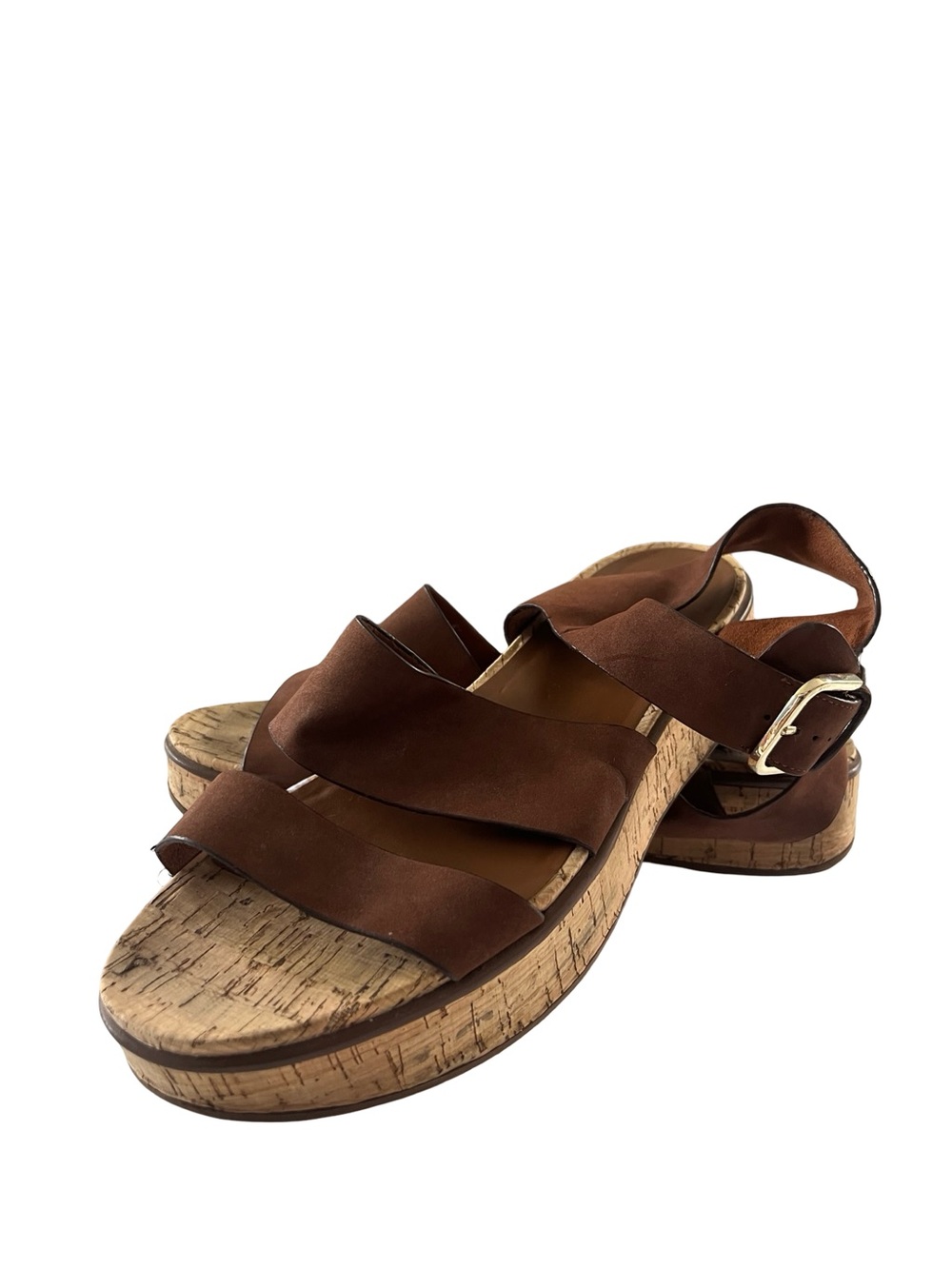 Naturalizer Brooke Wedge Sandals Brown Summer Resort Womens Size 9